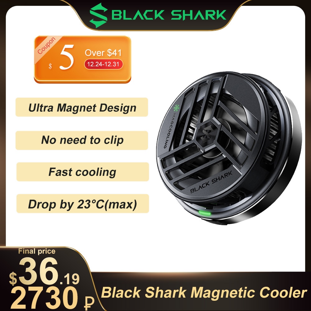 Black Shark Magnetic Cooler Black Shark 4s pro Phone Radiator For iphone 13 12 poco - Phone Cooler