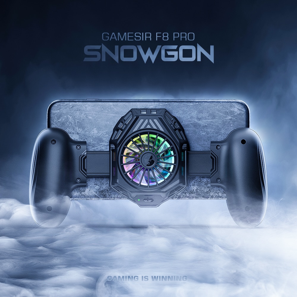 GameSir F8 Pro Snowgon Mobile Cooling Gamepad Mobile Phone Cooler with Cooling Fan Gaming Controller for 1 - Phone Cooler